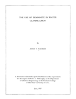 The use of bentonite in water clarification