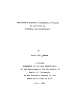 Children's concepts concerning trespass as affected by training and environment