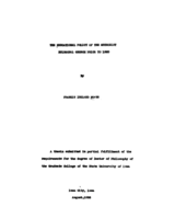The educational policy of the Methodist Episcopal Church prior to 1860