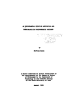 An experimental study of motivation and performance in schizophrenic patients