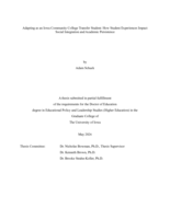 Adapting as an Iowa Community College Transfer Student: How Student Experiences Impact Social Integration and Academic Persistence
