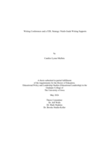 Writing Conferences and a UDL Strategy: Ninth-Grade Writing Supports