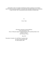 Exploring the outcomes of personalized learning on student motivation and engagement toward non-graded formative learning tasks within the standards-based grading framework