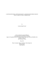 Cancer knowledge, exposure beliefs, and prevention behaviors in Iowa's agricultural communities