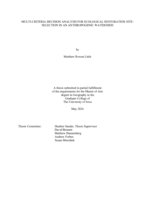 Multi-criteria decision analysis for ecological restoration site-selection in an anthropogenic watershed