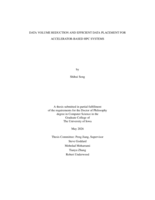 Data volume reduction and efficient data placement for accelerator-based HPC systems
