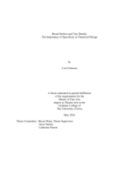 Broad strokes and tiny details: the importance of specificity in theatrical design