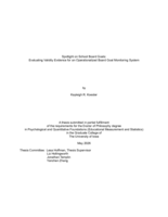 Spotlight on school board goals: evaluating validity evidence for an operationalized board goal monitoring system