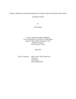 Predictive modeling of the relationships between property value and secondary school music competition results
