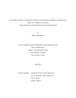 Social Studies teachers’ collaborative negotiation and principled adaptation of student-driven inquiry into complex social issues: iterative design of a teacher professional learning workshop