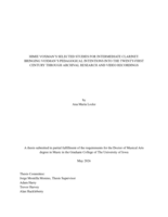 Himie Voxman's Selected studies for intermediate clarinet: bringing Voxman’s pedagogical intentions into the twenty-first century through archival research and video recordings