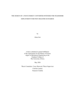 The design of a wave energy converter intended for nearshore deployment for post disaster scenarios