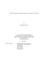 Using DNA methylation and genetic variation to investigate genetic burden