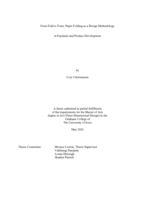 From fold to form: paper folding as a design methodology in furniture and product development