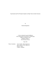 Experimental and first principles insights into high valent actinide chemistry
