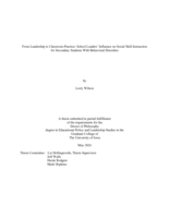 From leadership to classroom practice: school leaders’ influence on social skill instruction for secondary students with behavioral disorders