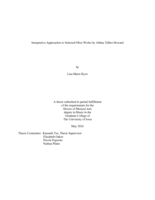 Interpretive approaches to selected oboe works by Althea Talbot-Howard