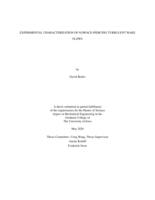 Experimental characterization of surface-piercing turbulent wake flows