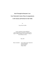 Bach through the romantic lens: four nineteenth-century piano accompaniments to the sonatas and partitas for solo violin