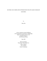 Runtime and compilation optimizations for GPU-based subgraph matching