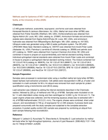 Methods used for lipidomics of INS-1 cells performed at Metabolomics and lipidomics core facility, at the University of Utha (2026)