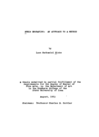 Burin engraving :  an approach to a method 