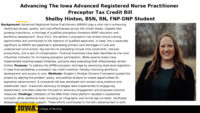 Advancing The Iowa Advanced Registered Nurse Practitioner Preceptor Tax Credit Bill