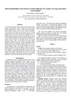 Pitch and Rhythmic Succession in German folksong, 19th-century art song, and classic rock melodies