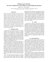 Picking up good vibrations: The effect of collaborative music making on social bonding and enjoyment