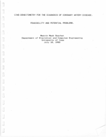 Cine-densitometry for the Diagnosis of Coronary Artery Disease: Feasibility and Potential Problems