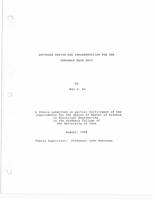 Software design amd implementation for the portable data unit