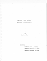 Design of a Time Division Electronic Switching System