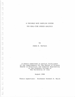 A variable rate sampling system for real-time speech analysis