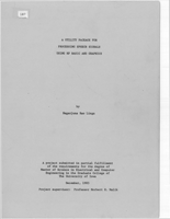 A Utility Package for Processing Speech Signals Using HP Basic and Graphics