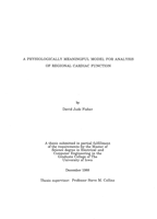 A physiologically meaningful model for analysis of regional cardiac function