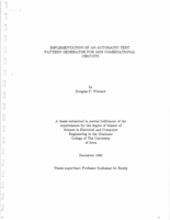 Implementation of an automatic test pattern generator for MOS combinational circuits